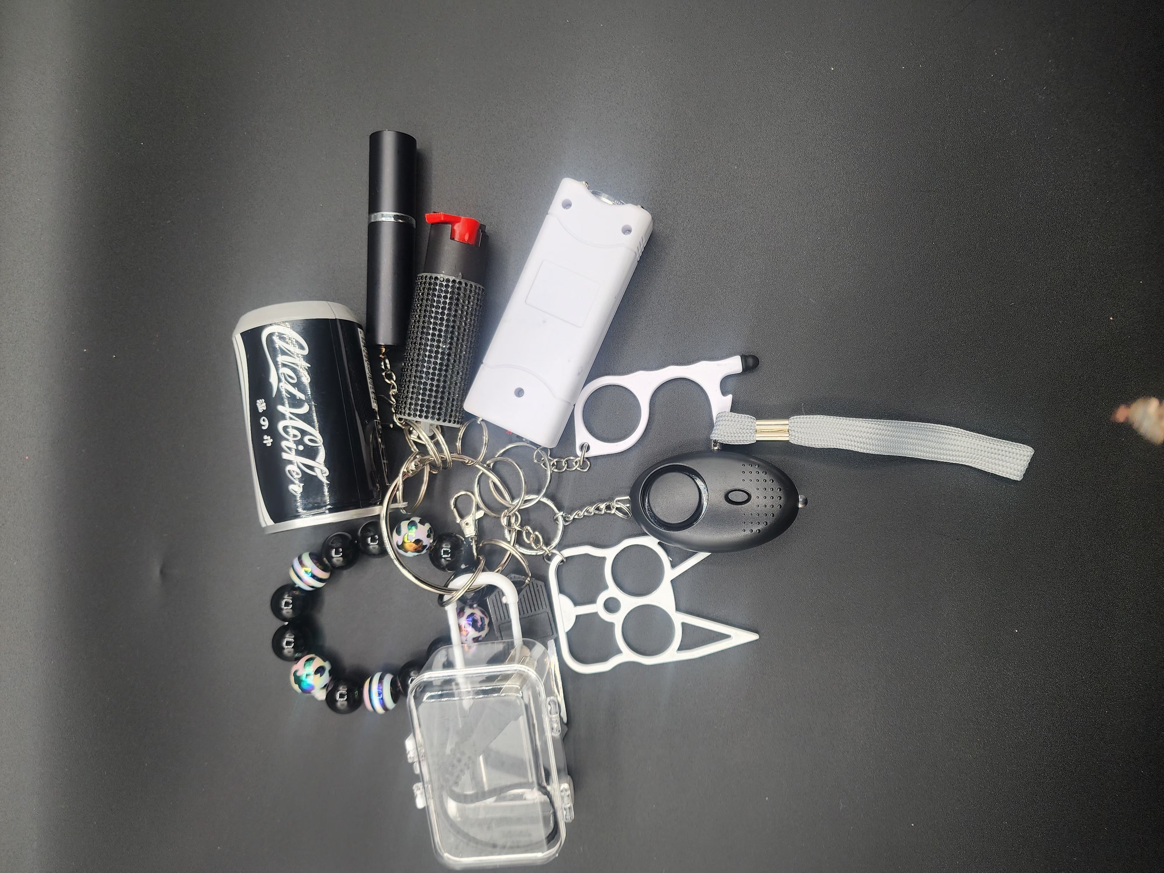 Black and white set with clear case